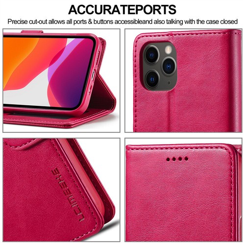 Magnetic Leather Case For iPhone 16 15 14 13 12 11 Pro Max 16E Wallet Flip Cover - Picture 28 of 50