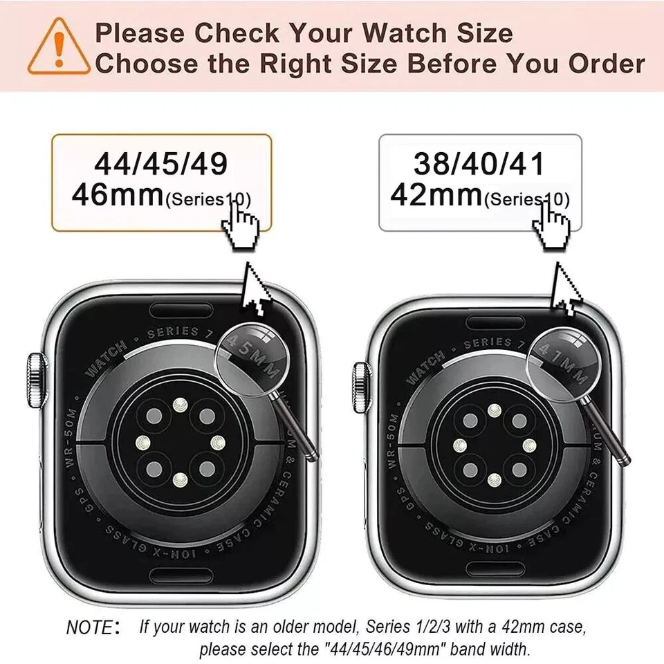 For Apple Watch Band iWatch Stainless Steel Series 10 9 8 7 Ultra SE 42mm 46mm - image 4 of 4