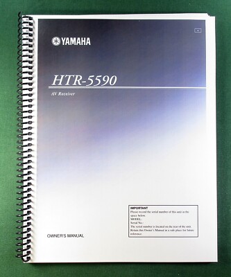 Yamaha HTR-5590 Instruction Manual: 88 Pages & Protective Covers!