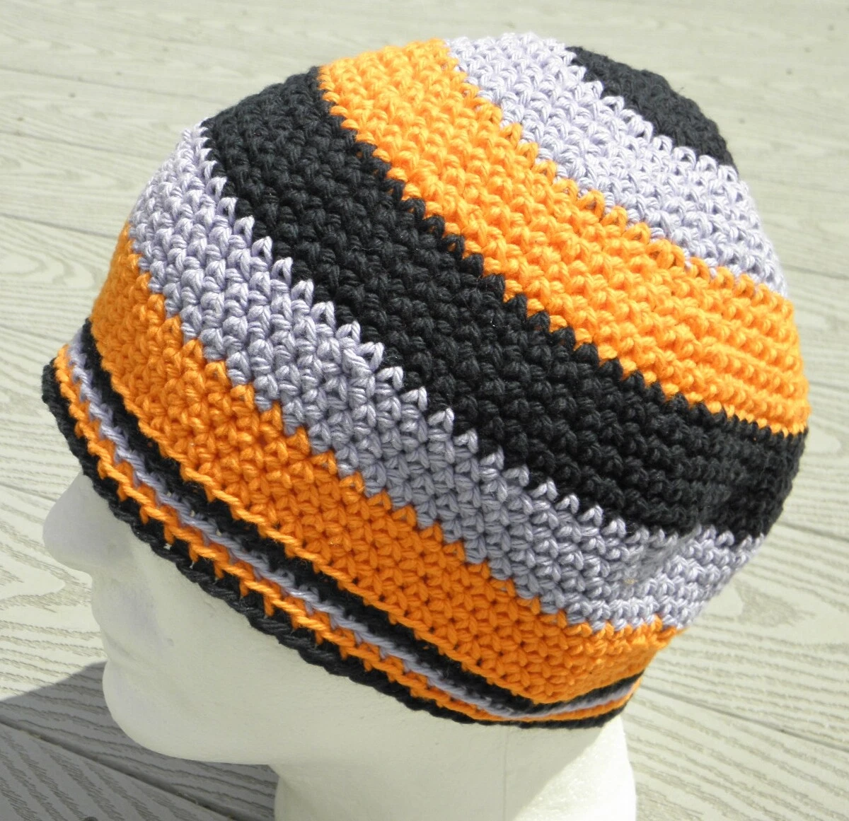 Sharp Cotton Mix Medium Size Crocheted Beanie - Handmade by Michaela