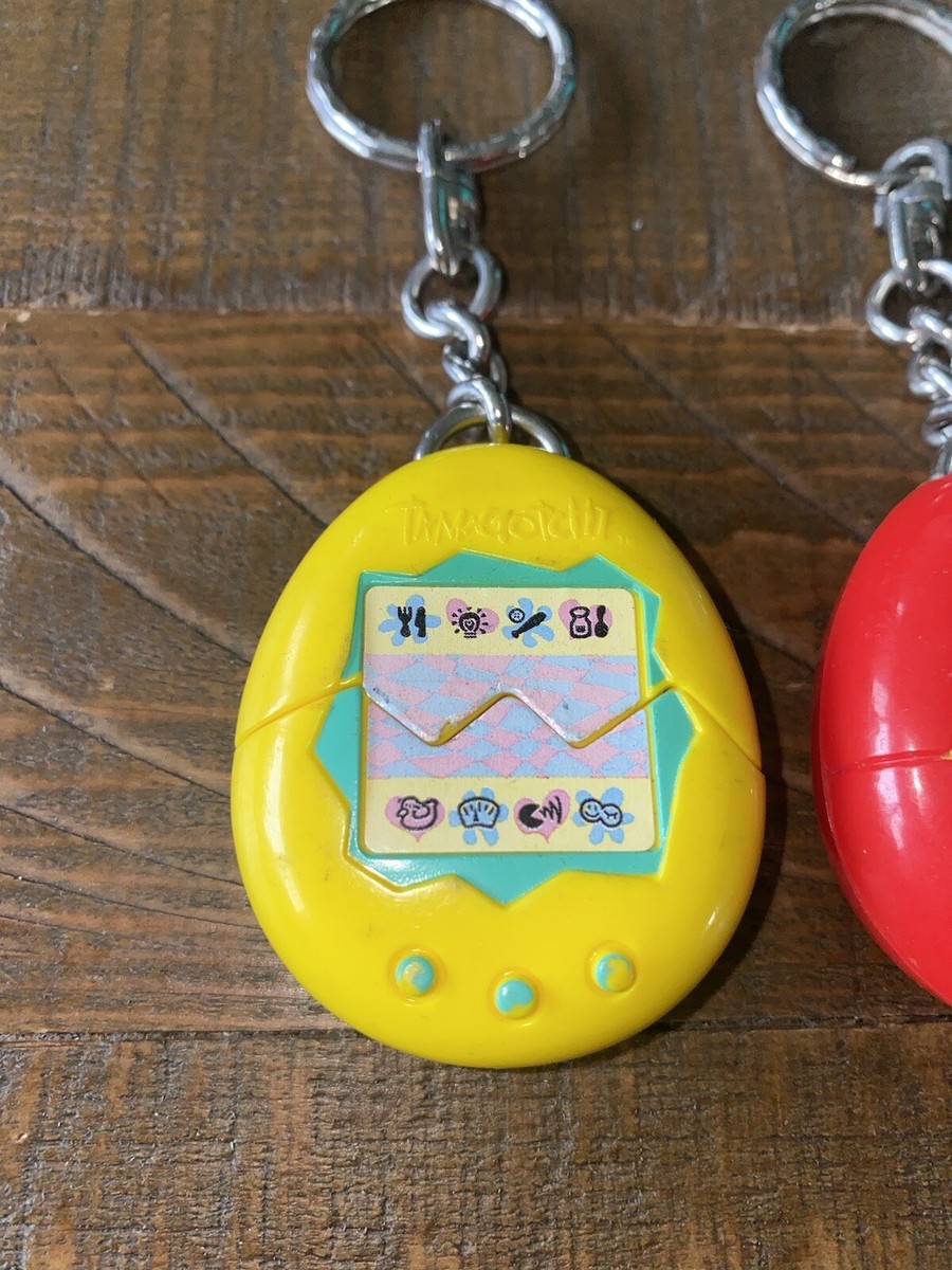 x2 Lot 1997 Tamagotchi Keychains McDonald's Happy Meal Toys