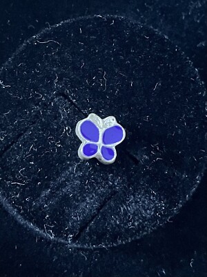  Lila Schmetterling charm Anhänger divage Silberfarbend