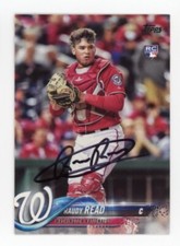 SIGNED BASEBALL CARD AUTO TOPPS 2018 WASHINGTON NATIONALS RAUDY READ #136 RC