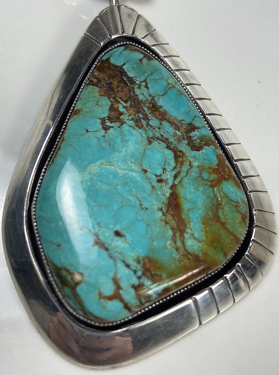 Navajo Frederick Chavez ターコイズ リング®️868 Fredrick Chavez ~ Vintage Navajo Turquoise Sterling Silver