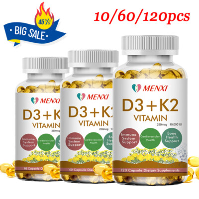 Vitamin K2 D3 Vitamin Supplement with BioPerine, Boost Immunity & Heart Health