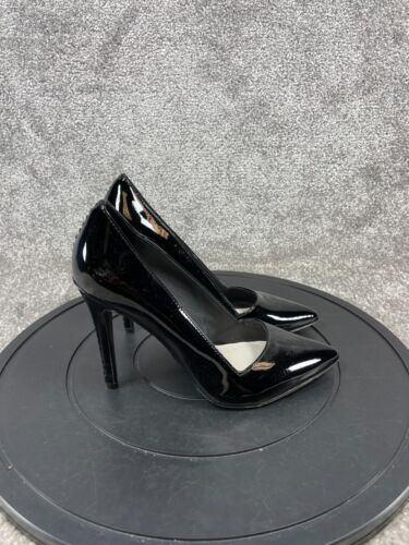 Alice + Olivia Heels Womens Size 6 Pump Black Leather Slip On Pointed Toe