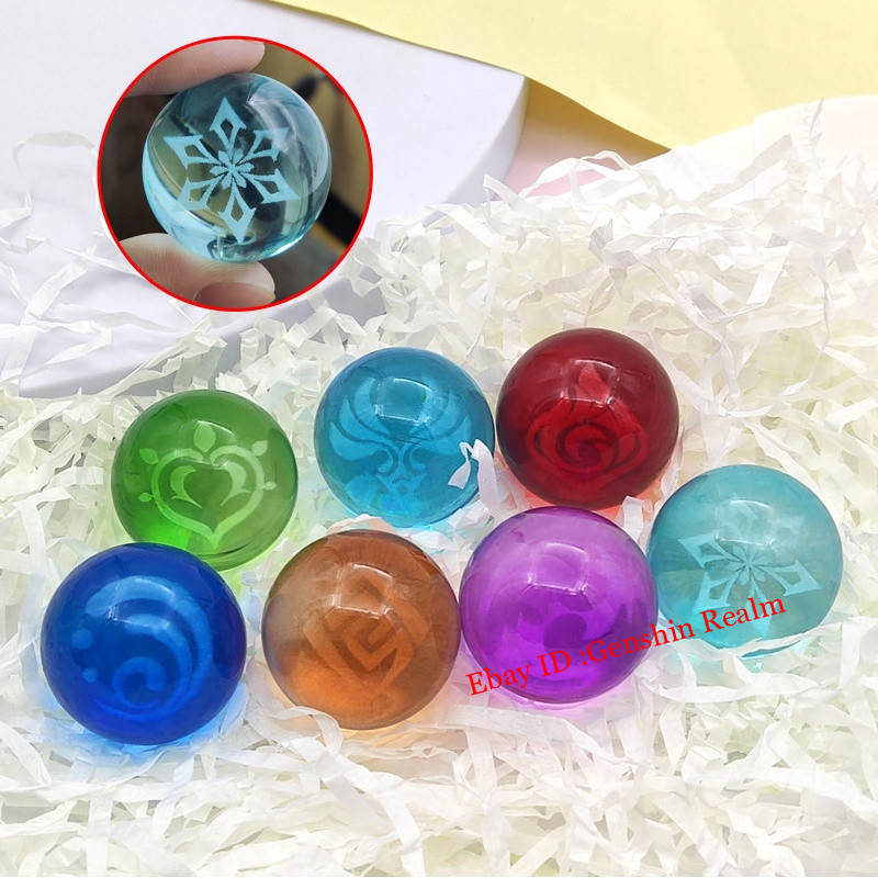 FIYSON 7 Stück Anime Genshin Impact Balls,3D Auge Gottes