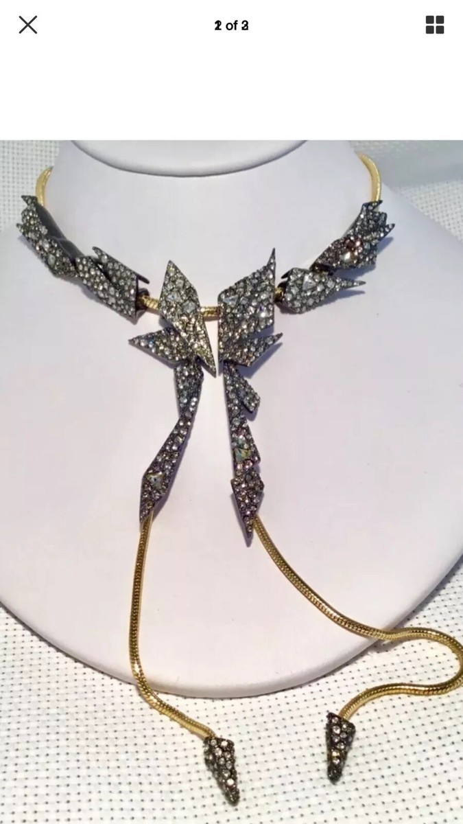 NEW $325 Alexis Bittar Miss Havisham Crystal Encrusted necklace