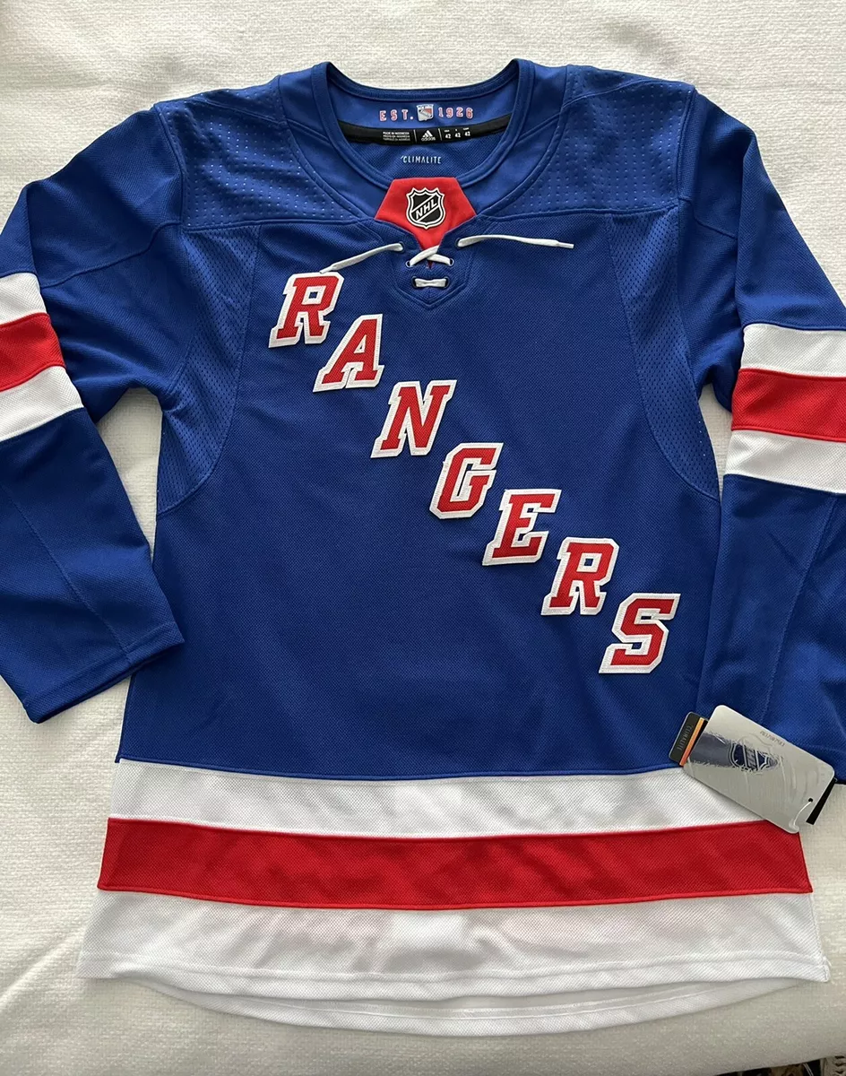 NEW YORK RANGERS - ADIDAS CLIMALITE - NEW w TAGS Embroidered Mens Sz46  Jersey