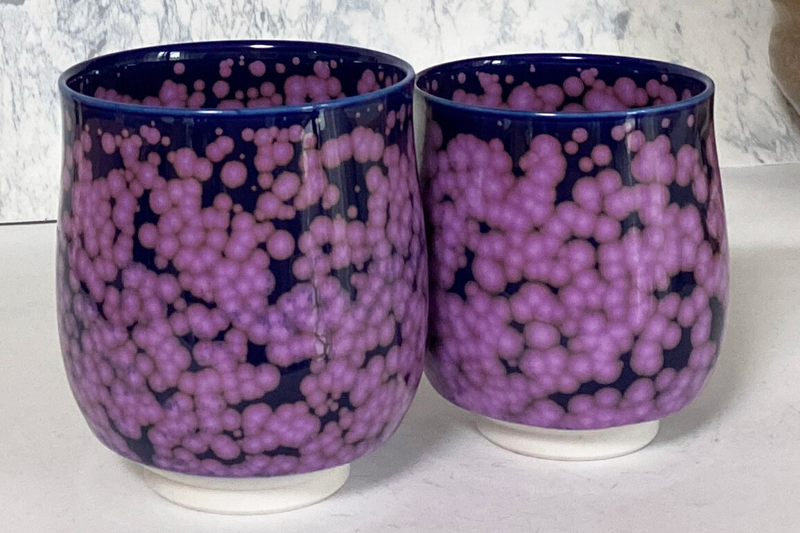 Yunomi set of 2 Arita yaki ware SHINEMON kiln SAKURA w/box