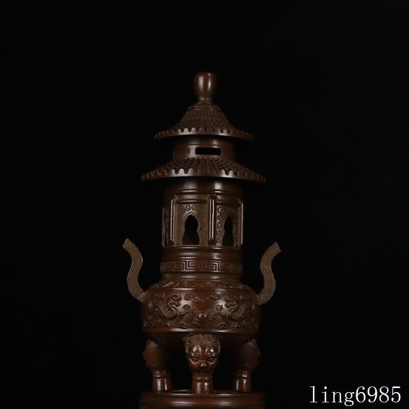 China ancient dynasty bronze animal dragon Dragon statue Incense