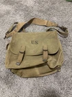 WW2 US Military Canvas WWII US M36 Musette Bag Haversack 1942 Rubberized W/Strap