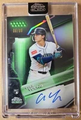 Cole Young 2026 Topps Chrome Black Rookie Auto 66/99 CBA-CY