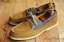 Timberland Brown Nubuck Leather Boat Deck Shoes Men's UK 10.5 US 11 EU 45