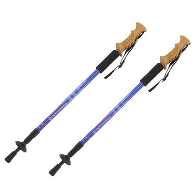 2 Stk. Teleskop Nordic Walking Stöcke Wanderstöcke Antischock 65-135cm Alu Kork