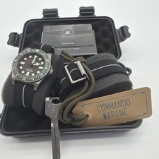 Tactical Frog Titanium NH35A Mechanical Watch Green Bezel Black Dial Fixed Lugs