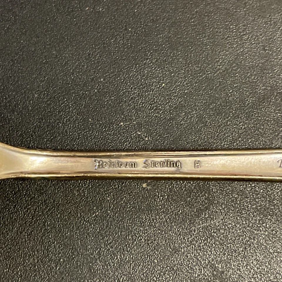 Herencia "Rosa Damasco" Cucharadita de Plata Esterlina / Cuchara Colocar 6 " Foto 3 de 4