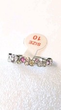Nwt Bomb Party 925 Rbp2239 Sterling Silver Rare Genuine Pink Topaz Cz Ring Sz 10
