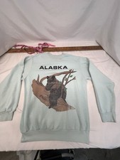 Vintage 1997 Alaska Bear On Tree Crewneck Sweatshirt Sz Small