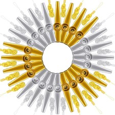 24 Pcs Gold and Silver Metal Kazoo with Lanyards Musical Instruments Mouth Ka...