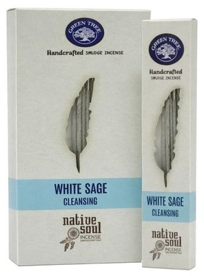 Green Tree Native Soul Smudge Incense ''White Sage Cleansing'' 15gr. (8 Sticks)