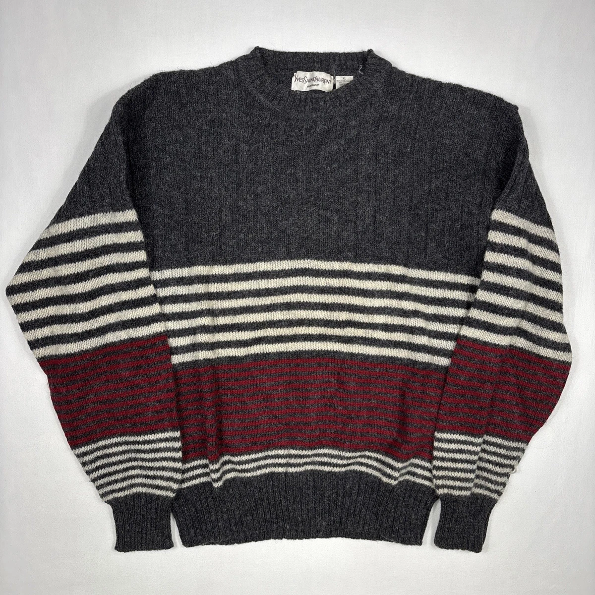 Saint Laurent Gray Crew Neck Sweaters for Men for sale | eBay