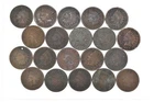 Lot 20 1800's 1890-1899 Indian Head Penny Cents US Coin Collection 2/5 Roll *907