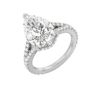 4.80 Karat Birnen-Schliff Labordiamant Verlobungsring 950 Platin
