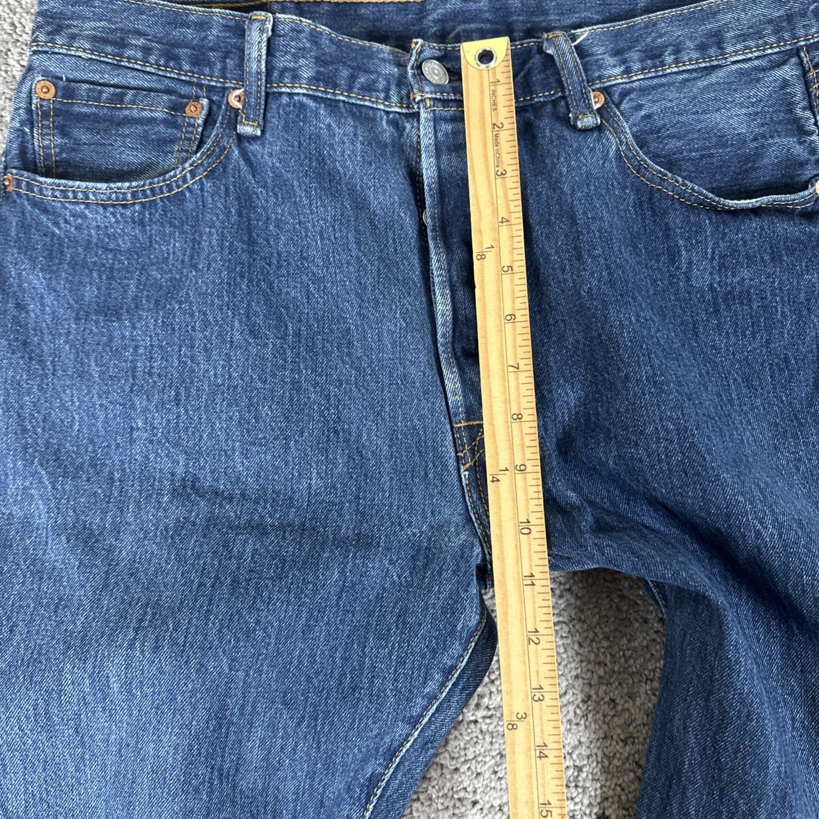 Levis 501 XX Jeans Mens 36x32 Blue Wash Straight Leg Button Fly Denim Classic thumbnail 9