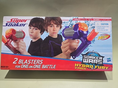 #ad #ad Super Soaker Hydro Fury 2 Pack Soaker Wars Water Toy Squirt Gun New Sealed $15.00