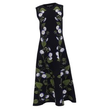 Oscar De La Renta Morning Glory Jacquard Midi Dress In Viscose Women Mu Size 8