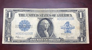 1923 $1 One Dollar Silver Certificate Large Size “Horse Blanket” Note VG