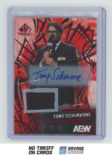 2025 SP Game Used AEW Red Auto Materials Tony Schiavone /35 #41