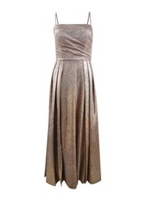 Morgan & Co. Juniors' Pleated Glitter Gown (5, Rose Gold)
