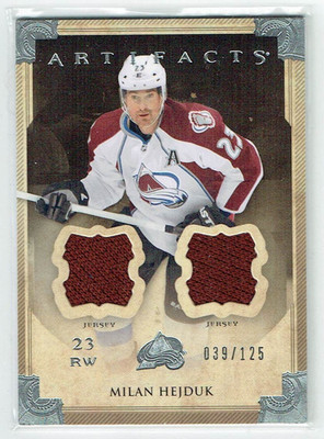 13-14 UD Upper Deck Artifacts  Milan Hejduk  /125  Dual Jerseys