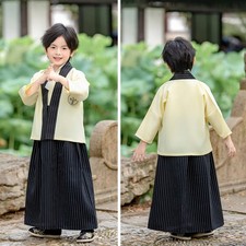 3-Piece Set, Kids Boy Japanese Kimono Suit Hakama-Style Performance Costume