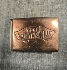 Vintage Rare Vans Off The Wall Metal 3 Inch Belt Buckle