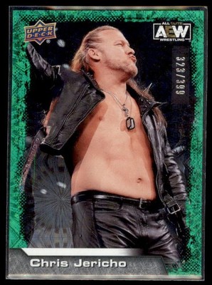 2022 Upper Deck AEW #1 Chris Jericho Green Pyro #/399