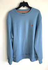 IZOD Advantage Performance Stretch Sweatshirt Mens Large Light Blue Crewneck