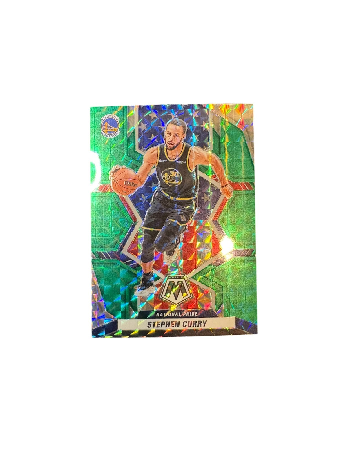 2021-22 STEPHEN CURRY MOSAIC NATIONAL PRIDE GREEN - #247 WARRIORS