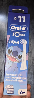 Oral-B iO Kids 6+ Ersatzbürsten Disney Stitch, weiche Borsten, 2 Stück, weiß
