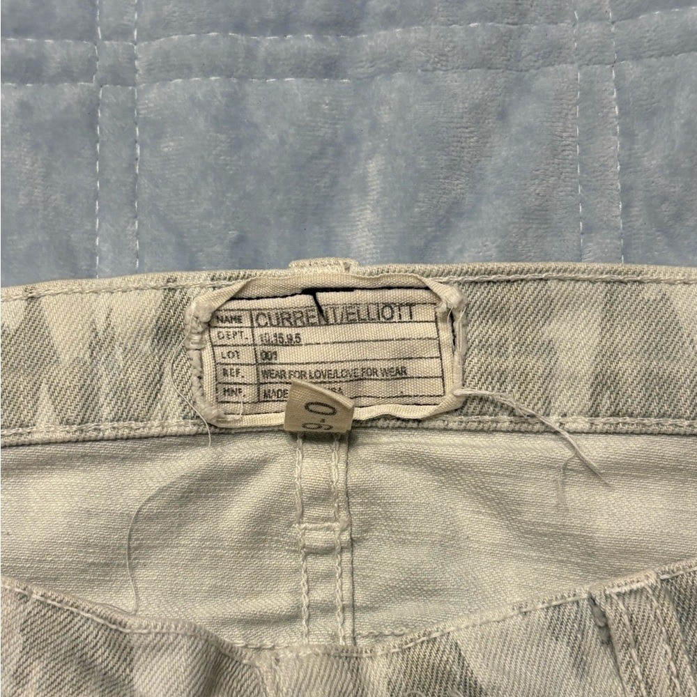 Current/Elliott Beige Patterned Straight Leg Pant… - image 2