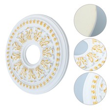 Decorative Ceiling Medallion in Golden PU for Ceiling Fan and Light Fixture Trim