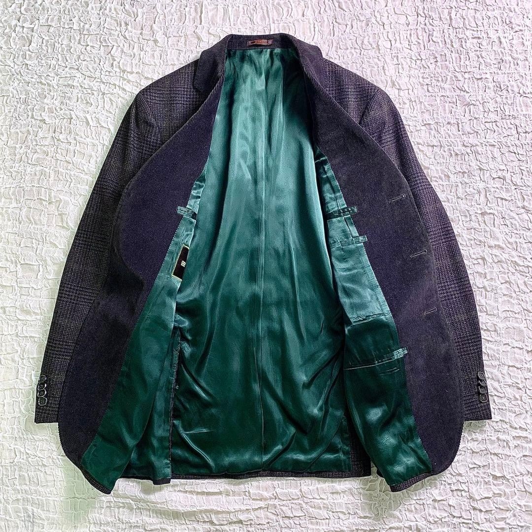 ETRO Tailored Blazer Check Wool Patchwork Corduro… - image 6