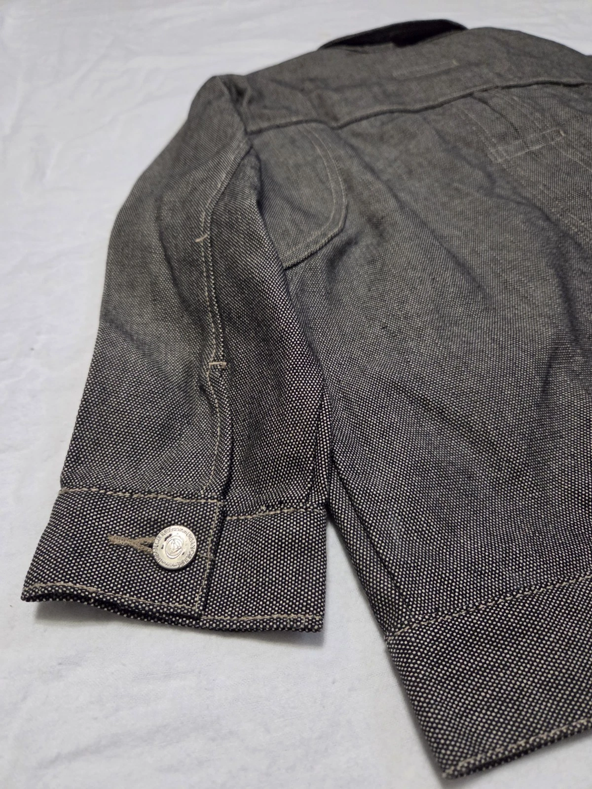Propain Urban Culture  Mens  Black Denim Front Button Jacket Cotton Longsleeve M image 13