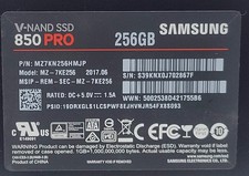Samsung 850 PRO 256GB 2.5" SATA SSD Solid State Drive MZ-7KE256 94 HEALTH