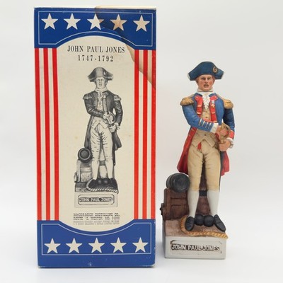 Vintage John Paul Jones Whiskey Decanter w/ Original Box   McCormick Distilling