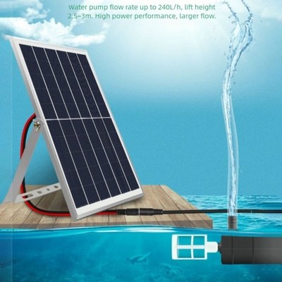 Solar Springbrunnen Wasserpumpe Set 9V 6W 10W Panel 5V DC Pumpe 240L H mit Schlauch
