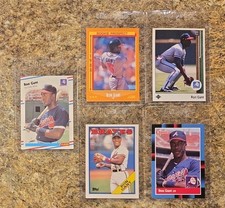 (5) Ron Gant 1988 Fleer Glossy Rookie card RC Topps Donruss Score 1989 Braves. rookie card picture