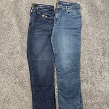 Lot of 2 Copper & Oak Jeans Mens 38x32 Blue Stretch Denim Relaxed Straight Leg